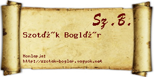 Szoták Boglár névjegykártya